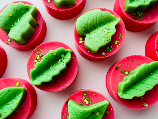 Fresh Mint and Rhubarb Wax Melt Slab